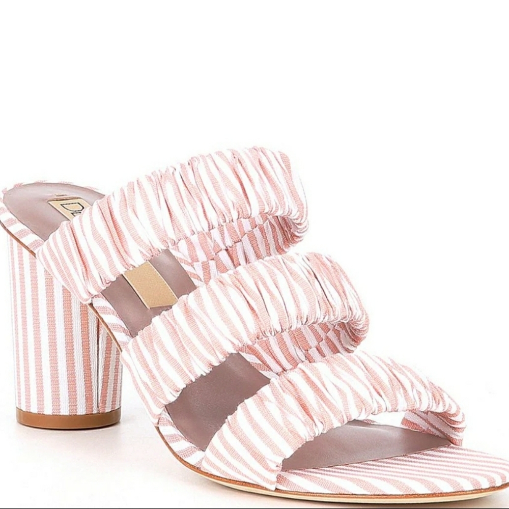 Deltan Colette Stripe 3 Band Dress Mules